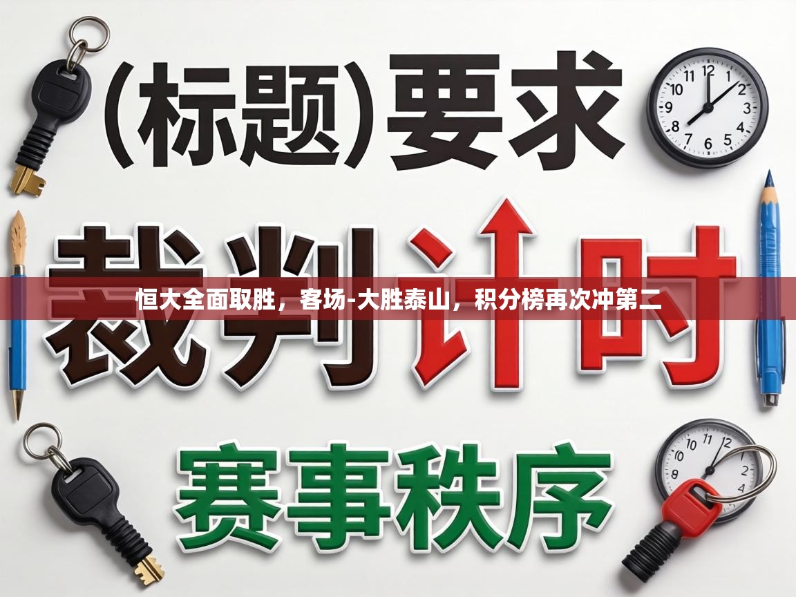 恒大全面取胜，客场-大胜泰山，积分榜再次冲第二  第2张